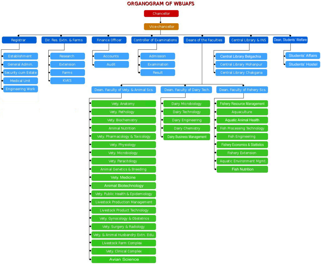 Organogram – West Bengal University of Animal & Fishery Sciences